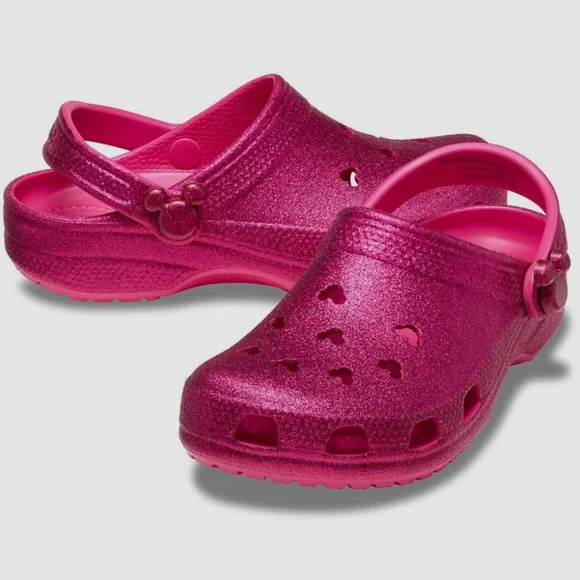 Disney Pink Glitter Crocs - Picture 1 of 3
